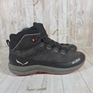 Salewa Mountain Trainer 2 Mid PTX K Hiking Boots Onyx Alloy 64011 Women US 7.5